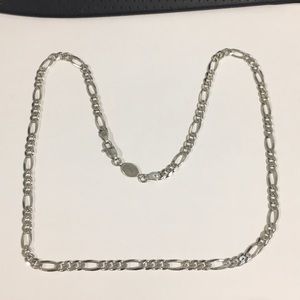 Sterling Silver Italian Made Figaro Necklace Chain